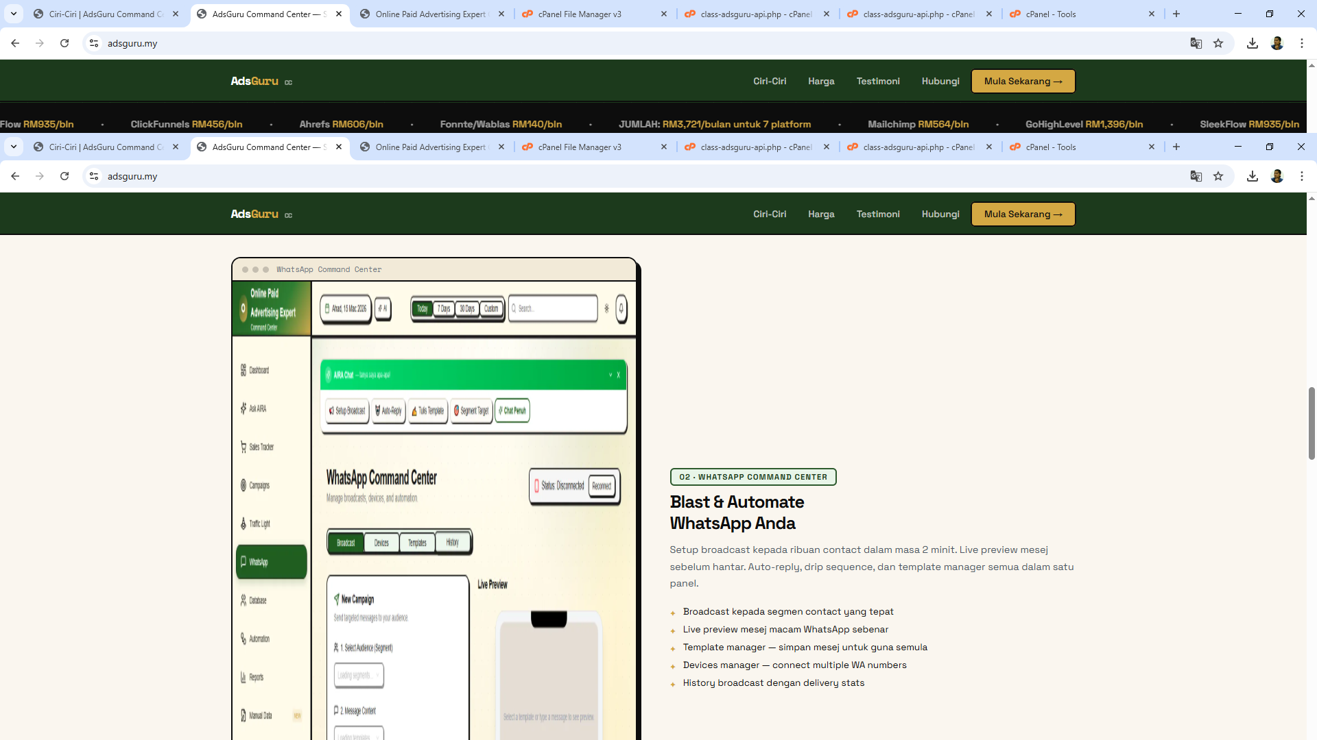 WhatsApp Command Center